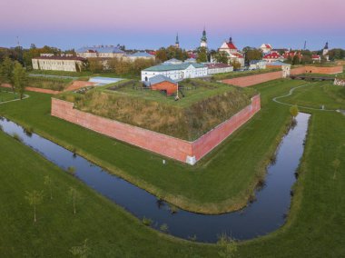 Zamosc Panoraması. Zamosc, Lublin, Polonya.