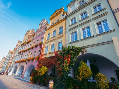 Eski Jelenia Gora kasabası. Jelenia Gora, Aşağı Silezya, Polonya.