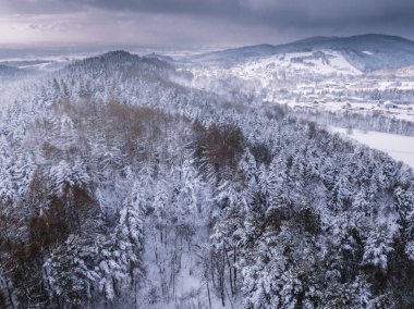 Przadki Kayası rezervi. Czarnorzeki, Subcarpathia, Polonya.