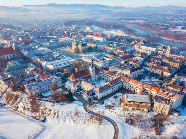 Nowy Sacz 'in eski bir kasabası. Nowy Sacz, Küçük Polonya, Polonya.