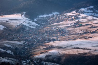 Haluszowa Köyü - Pieniny Ulusal Parkı. Daha az Polonya, Polonya.