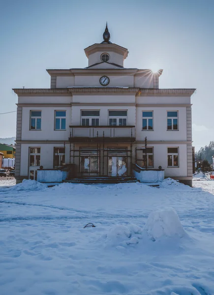 Панорама Музины Мэрии Мушина Польша Польша — стоковое фото