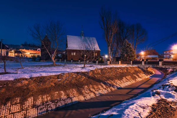 Houten Kerk Moszczenica Nizna Moszczenica Nizna Klein Polen Polen — Stockfoto