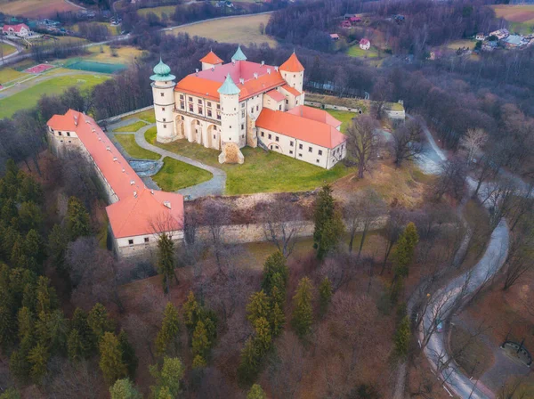 Zamek Wisnicz Wzgórzu Wiśnicz Małopolskie Polska — Zdjęcie stockowe