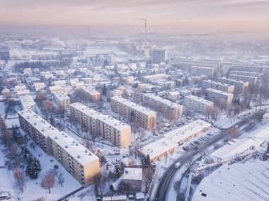 Rzeszow 'un hava manzarası. Rzeszow, Subcarpathia, Polonya.