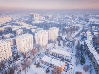 Rzeszow 'un hava manzarası. Rzeszow, Subcarpathia, Polonya.