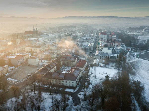 萨克斯的老城Novy Sacz 小波兰 — 图库照片