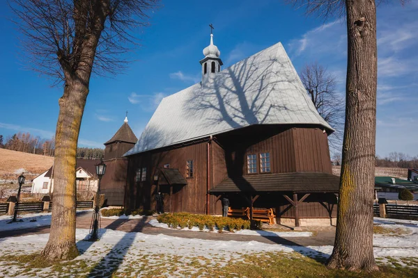 Chiesa Legno Moszczenica Nizna Moszczenica Nizna Piccola Polonia Polonia — Foto Stock