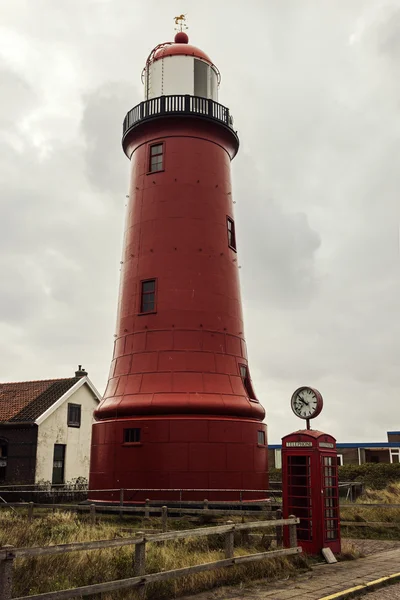 Lage vuurtoren van ijmuiden Leuchtturm — Stockfoto