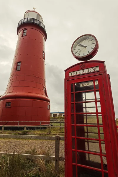 Lage vuurtoren van ijmuiden Leuchtturm — Stockfoto