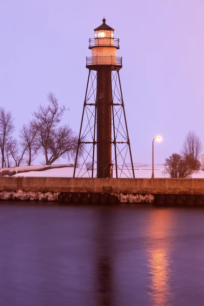 Phare intérieur du brise-lames sud du port de Duluth — Photo