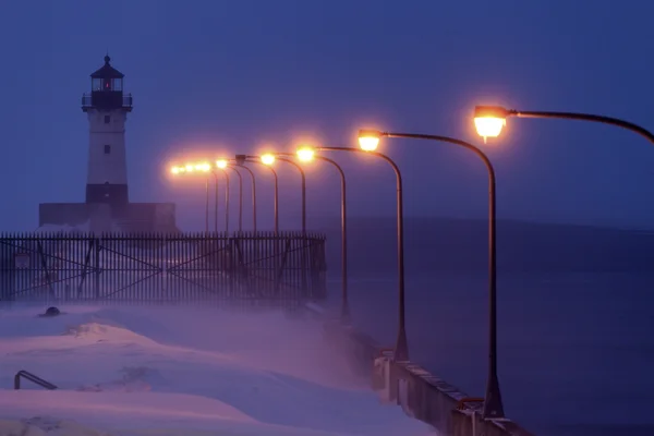Duluth Harbor Kuzey dalgakıran deniz feneri — Stok fotoğraf