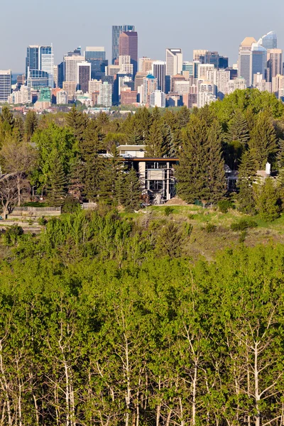 Vista distante de calgary — Fotografia de Stock