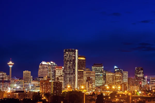 Evening panorama of Calgary — Stock Photo, Image