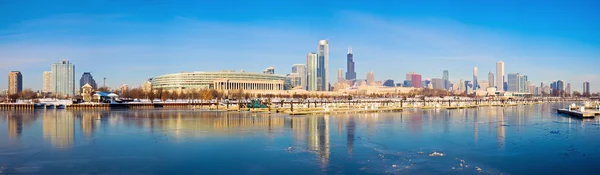 Winter panorama van Chicago — Stockfoto