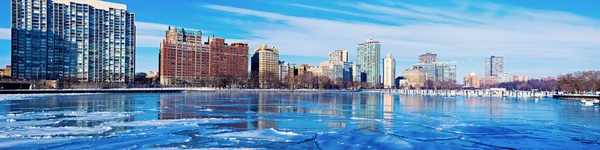 Frozen marina in Chicago — Stock Photo, Image