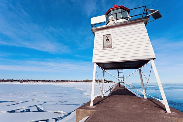 Zwei Häfen Wellenbrecher Leuchtturm — Stockfoto