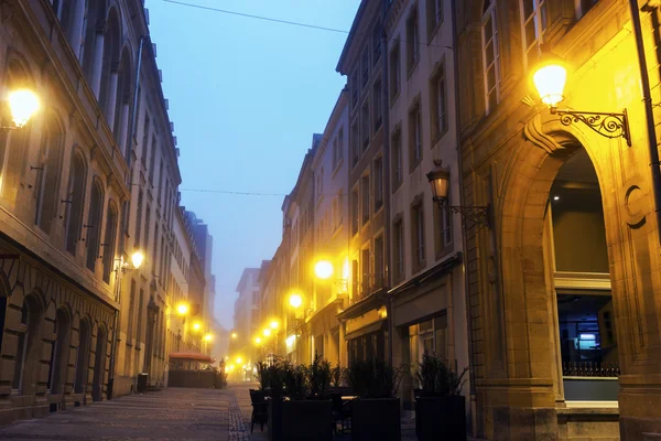 Streets of Luxembourg at sunrise — Stok fotoğraf