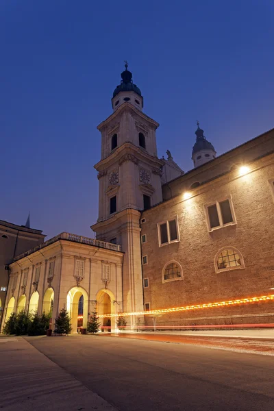 Catedral de Kapitelplatz e Salzburgo — Fotografia de Stock