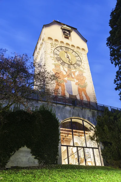 Torre da Muralha da Cidade em Lucerna, Suíça — Fotografia de Stock