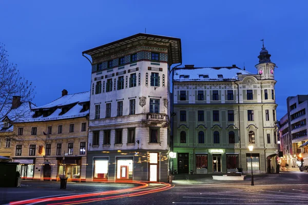 Architektur des Zentrums von Ljubljana — Stockfoto