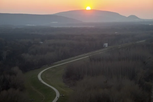 Por do sol em bratislava — Fotografia de Stock