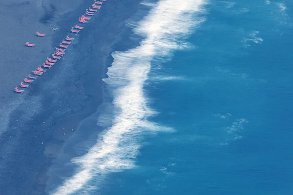 Veduta aerea della spiaggia di Positano — Foto Stock