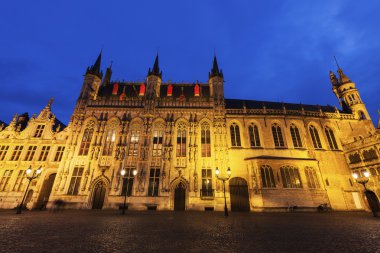 Bruges Şehir Salonu Burg meydanında
