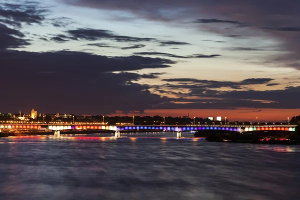 Pont Slasko-Dabrowski heure du soir — Photo