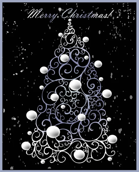 Cartão de Natal. Fundo de Natal com árvore de Natal . — Vetor de Stock