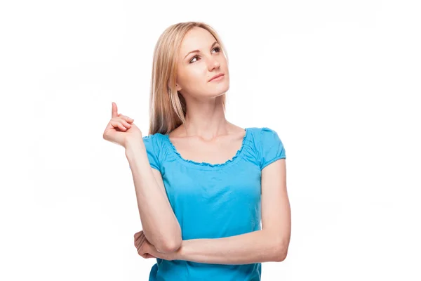 Young girl thinking something over — Stock Photo, Image