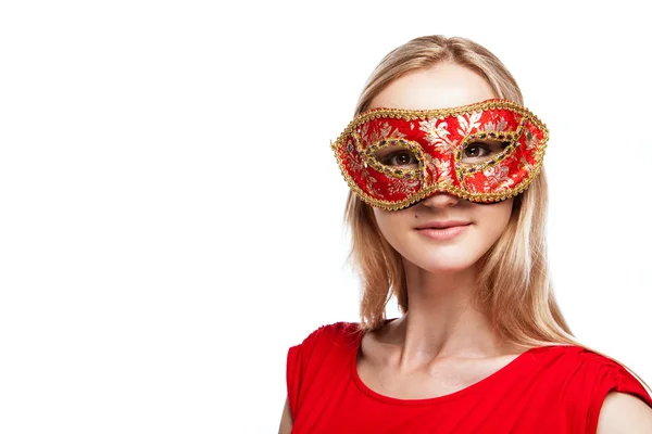 Woman in carnival mask — Stock Photo, Image