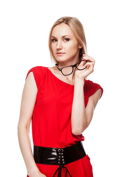 Blond woman in office style — Stock Photo, Image