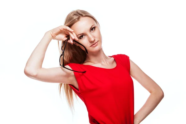 Blond woman in office style — Stock Photo, Image