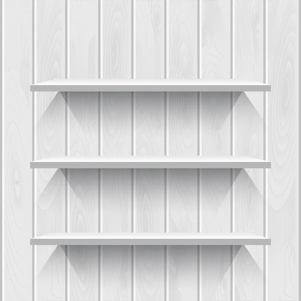 Wooden shelves — Stock Vector