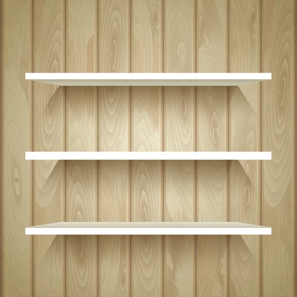 Drewniane półki — Wektor stockowy