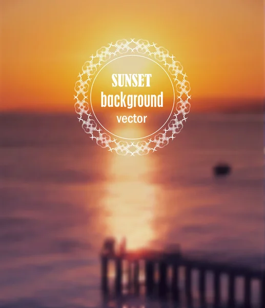 Sunset blurred photo background — Stock Vector