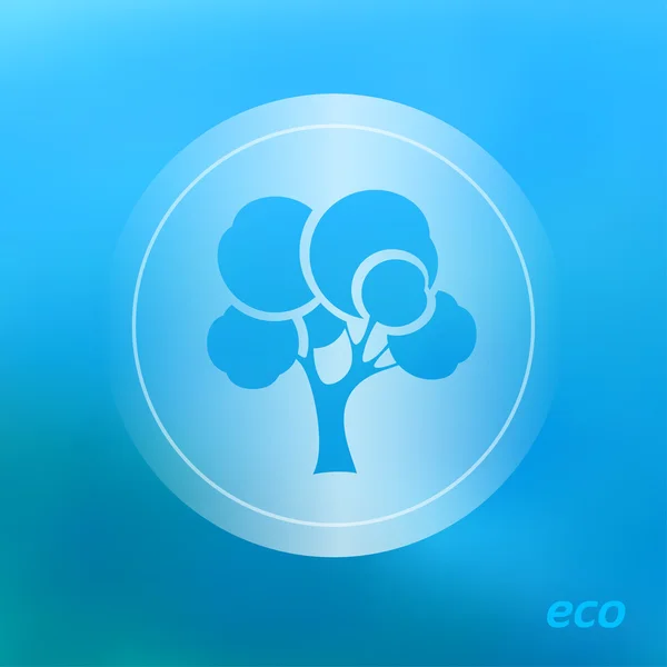 Icono de ecología en el fondo borroso — Vector de stock