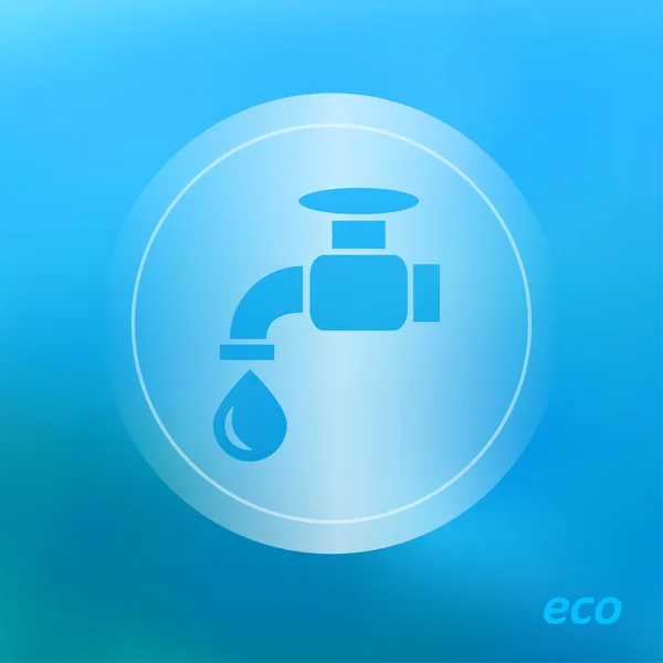 Ecology icon on the blurred background Royalty Free Stock Vectors