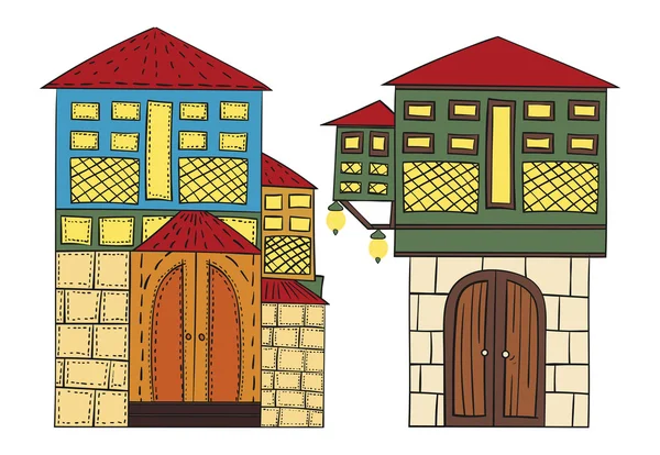 Casas otomanas — Archivo Imágenes Vectoriales