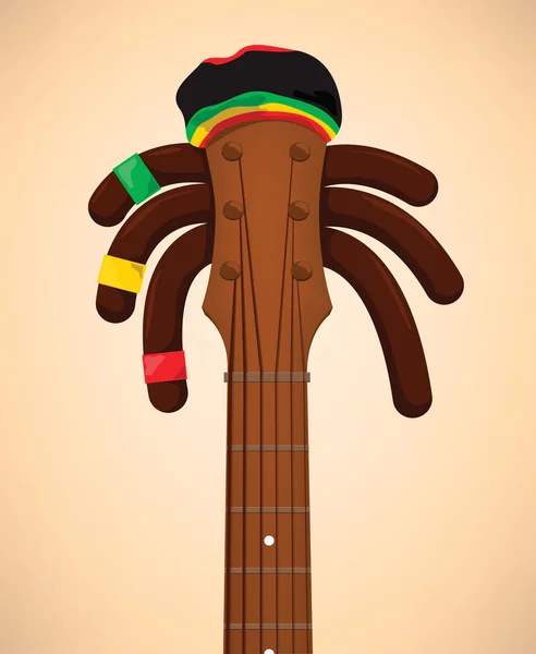 Guitare Rasta — Image vectorielle