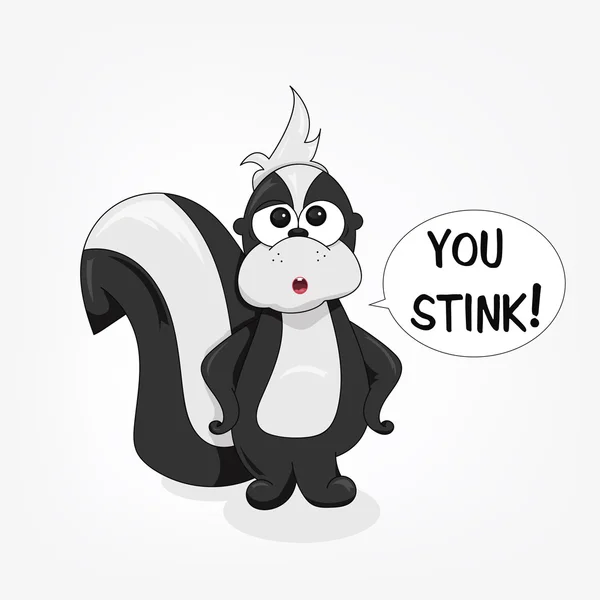 Vector Illustration of a Cute Skunk — Stock Vector