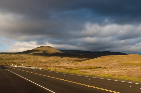 Terugkomen naar Kona zonsondergang op route 200 — Stockfoto