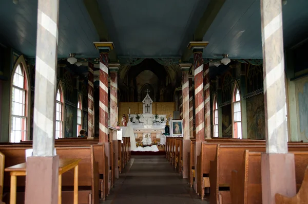 Szczegóły wnętrza z malowany kościół z Świętego Benedykta — Zdjęcie stockowe