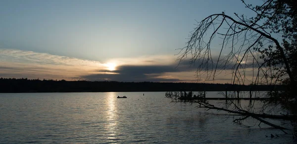 Nightfall Dessus Lac Sammamish Près Débarquement Marymoor État Washington — Photo