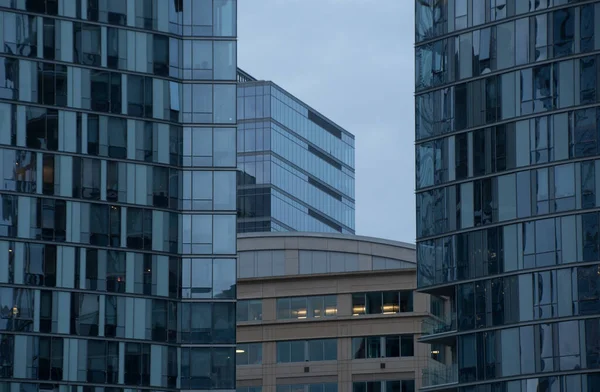 Atardecer Sobre Rascacielos Condominios Bellevue Downtown Eastside Washington — Foto de Stock