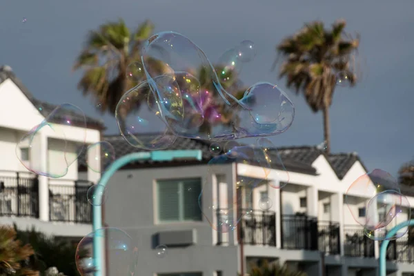 Soap Bubbles Front Hotel Pacific Beach Crystal Pier San Diego — Stock Photo, Image