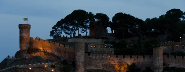 Night castle in Tossa de Mar, Costa Brava, Spain