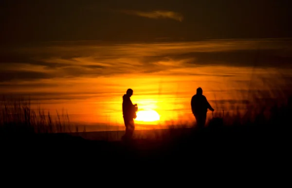 Playas al atardecer cerca de Ocean Shores — Foto de Stock