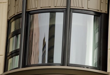 Uzun boylu penceresinde yuvarlak: Gaslamp Quarter